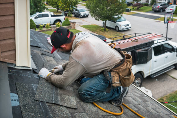 Professional Storm Damage Roof Repair technician working in Hurlock, MD